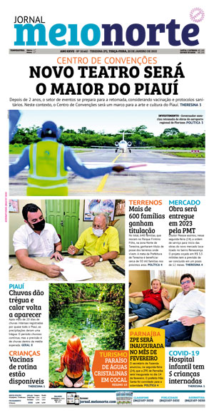 Capa do Jornal Meio Norte - 25/01/2022