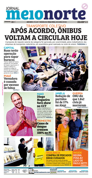 Capa do Jornal Meio Norte - 12/04/2022