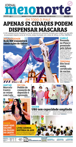 Capa do Jornal Meio Norte - 13/04/2022