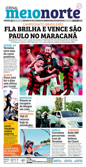 Capa do Jornal Meio Norte - 18/04/2022