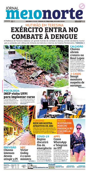 Capa do Jornal Meio Norte - 19/04/2022