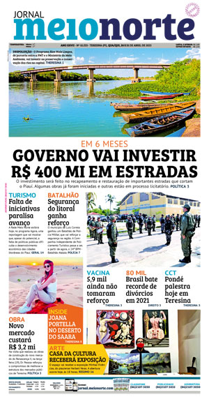 Capa do Jornal Meio Norte - 20/04/2022