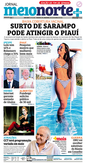Capa do Jornal Meio Norte - 23/04/2022