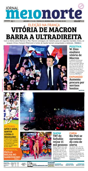 Capa do Jornal Meio Norte - 25/04/2022