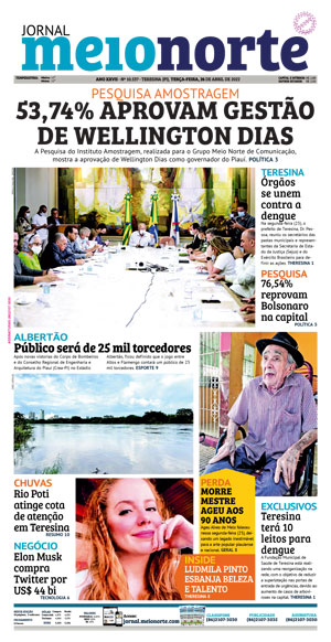 Capa do Jornal Meio Norte - 26/04/2022