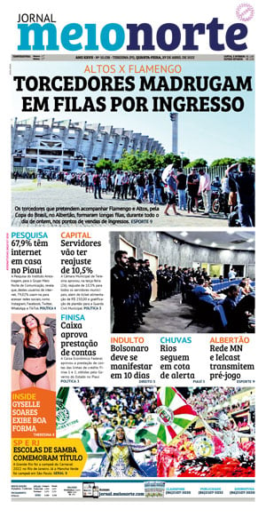 Capa do Jornal Meio Norte - 27/04/2022