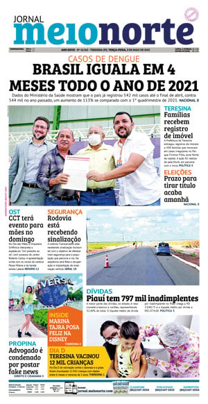 Capa do Jornal Meio Norte - 03/05/2022
