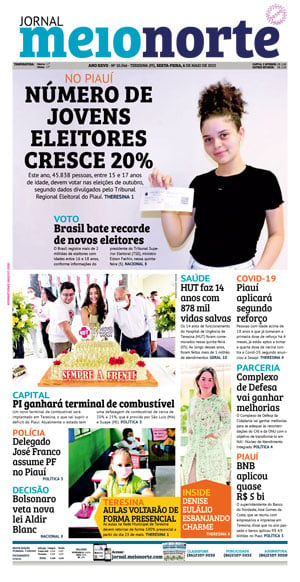 Capa do Jornal Meio Norte - 06/05/2022