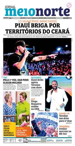 Capa do Jornal Meio Norte - 09/05/2022