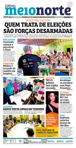 Capa do Jornal Meio Norte - 13/05/2022