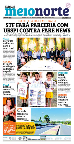 Capa do Jornal Meio Norte - 17/05/2022