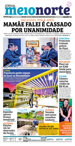 Capa do Jornal Meio Norte - 18/05/2022