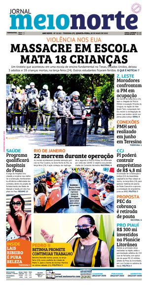 Capa do Jornal Meio Norte - 25/05/2022