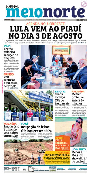 Capa do Jornal Meio Norte - 06/07/2022