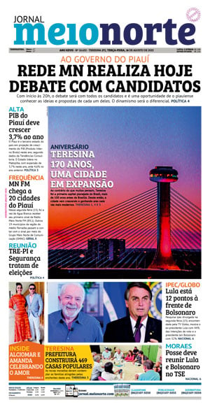 Capa do Jornal Meio Norte - 16/08/2022