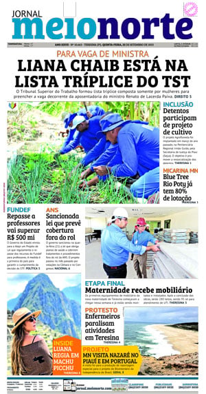 Capa do Jornal Meio Norte - 22/09/2022