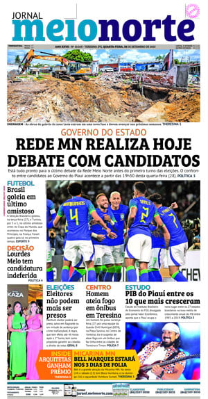Capa do Jornal Meio Norte - 28/09/2022