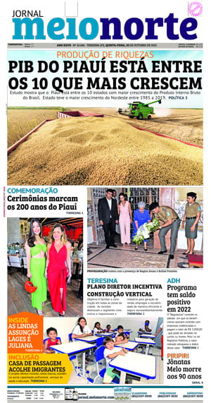 Capa do Jornal Meio Norte - 20/10/2022