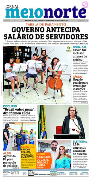 Capa do Jornal Meio Norte - 27/10/2022