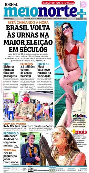 Capa do Jornal Meio Norte - 29/10/2022