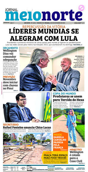 Capa do Jornal Meio Norte - 01/11/2022