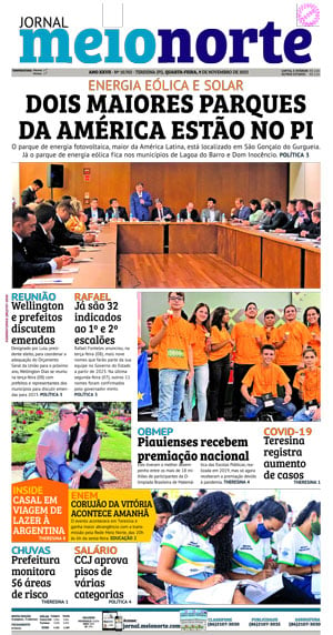 Capa do Jornal Meio Norte - 09/11/2022