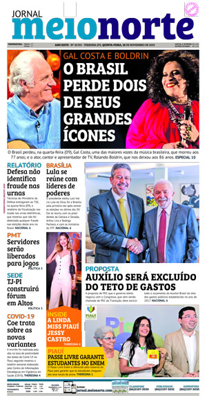 Capa do Jornal Meio Norte - 10/11/2022