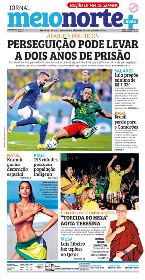 Capa do Jornal Meio Norte - 03/12/2022