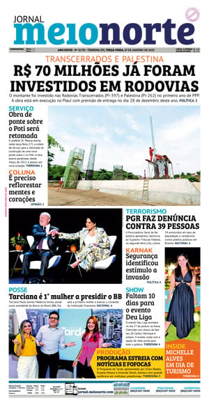 Capa do Jornal Meio Norte - 17/01/2023
