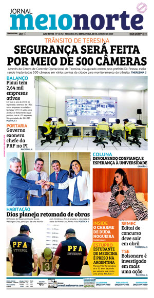 Capa do Jornal Meio Norte - 20/01/2023