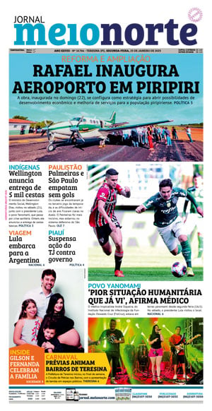 Capa do Jornal Meio Norte - 23/01/2023