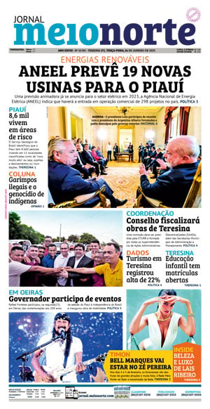 Capa do Jornal Meio Norte - 24/01/2023