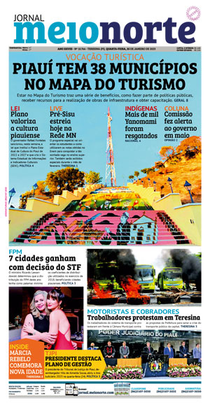 Capa do Jornal Meio Norte - 25/01/2023