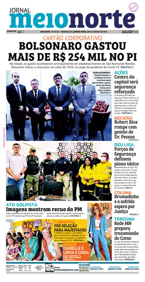 Capa do Jornal Meio Norte - 26/01/2023