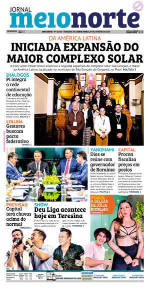 Capa do Jornal Meio Norte - 27/01/2023