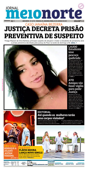 Capa do Jornal Meio Norte - 30/01/2023