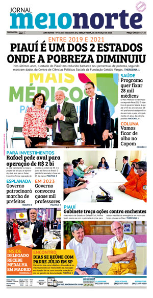 Capa do Jornal Meio Norte - 21/03/2023
