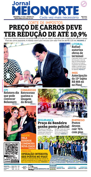 Capa do Jornal Meio Norte - 26/05/2023