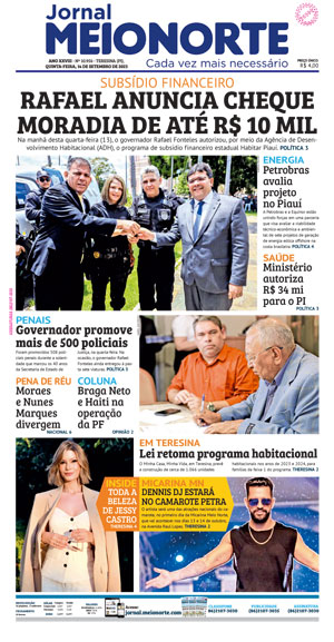 Capa do Jornal Meio Norte - 14/09/2023