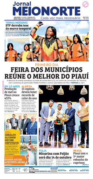 Capa do Jornal Meio Norte - 22/09/2023