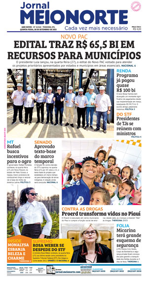 Capa do Jornal Meio Norte - 28/09/2023