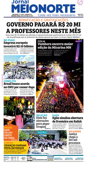Capa do Jornal Meio Norte - 16/10/2023