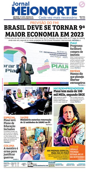 Capa do Jornal Meio Norte - 17/10/2023