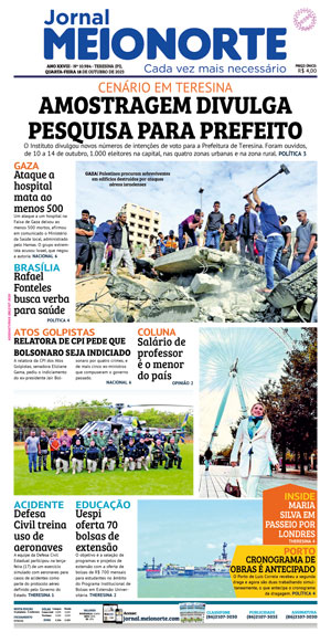 Capa do Jornal Meio Norte - 18/10/2023