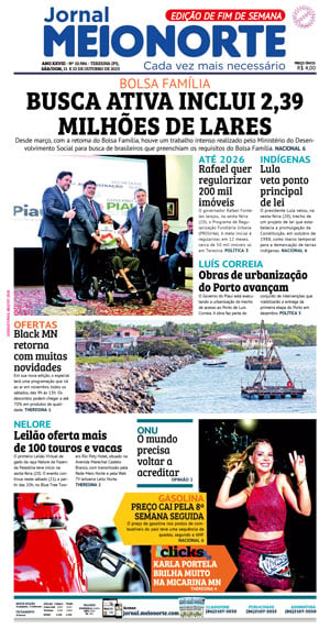Capa do Jornal Meio Norte - 21/10/2023