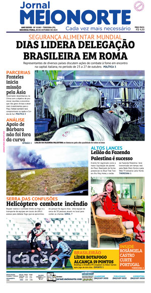 Capa do Jornal Meio Norte - 23/10/2023