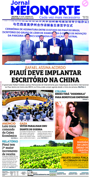 Capa do Jornal Meio Norte - 26/10/2023