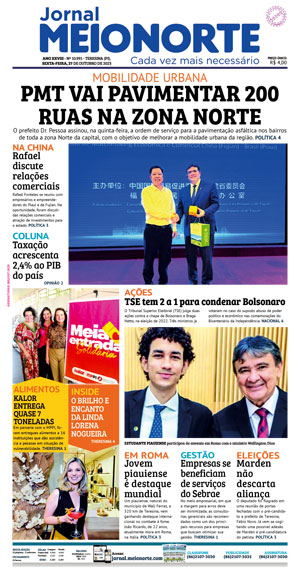 Capa do Jornal Meio Norte - 27/10/2023