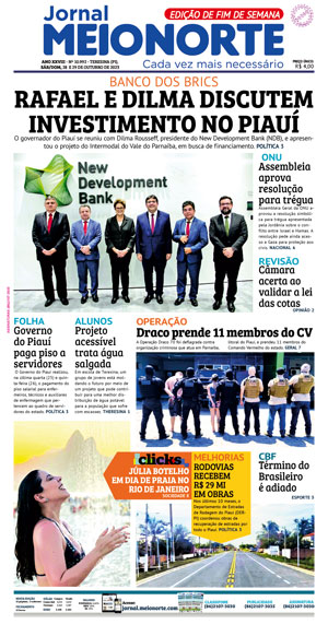 Capa do Jornal Meio Norte - 28/10/2023