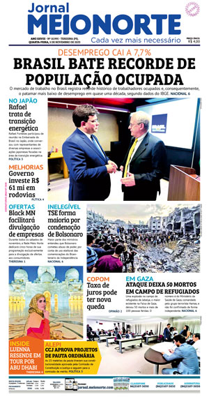 Capa do Jornal Meio Norte - 01/11/2023